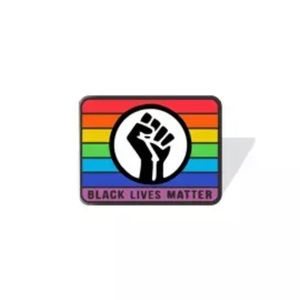 New Black Lives Matter BLM Fist + Pride Flag Pin
